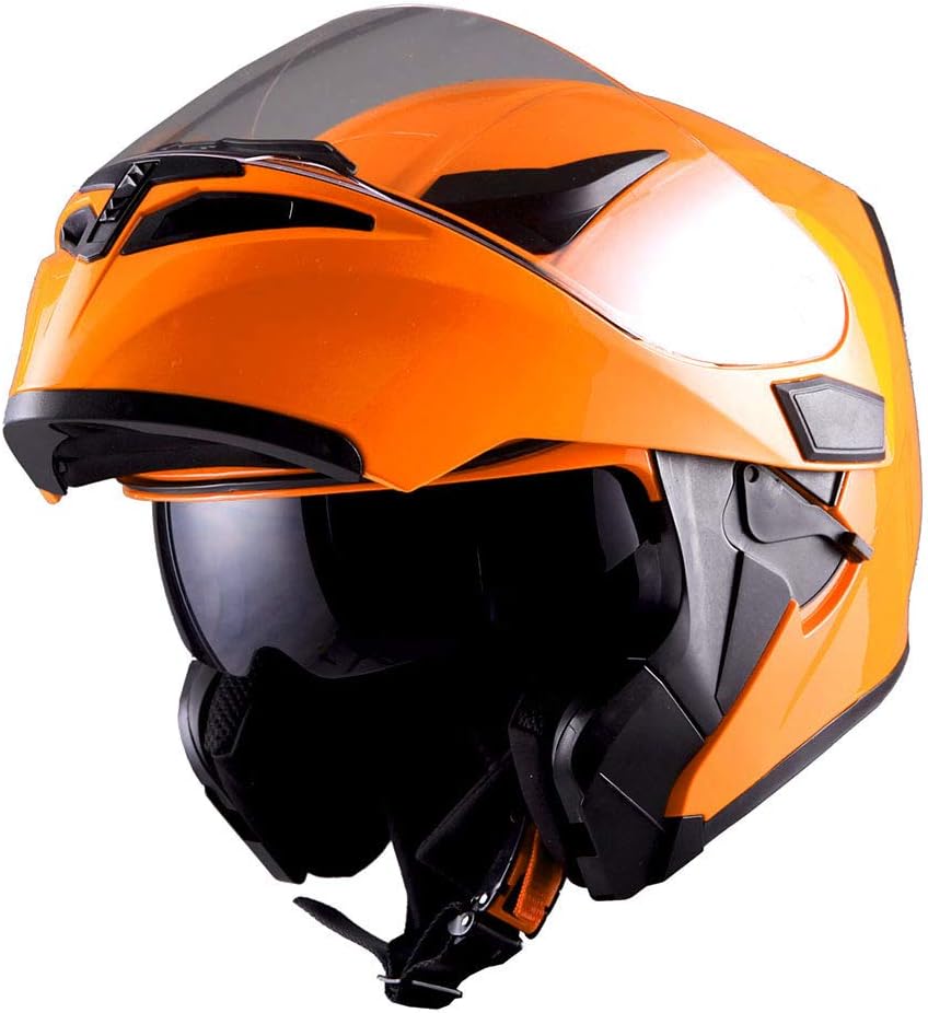 Storm Motorcycle Modular Full Face Helmet Flip up Dual Visor Inner Sun Shield